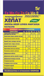 Буйские удобрения Микро Аквамикс (смесь хелатов, сухое) 5гр