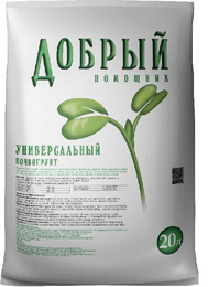 Почвогрунт торфяной Добрый помощник универсальный 20л